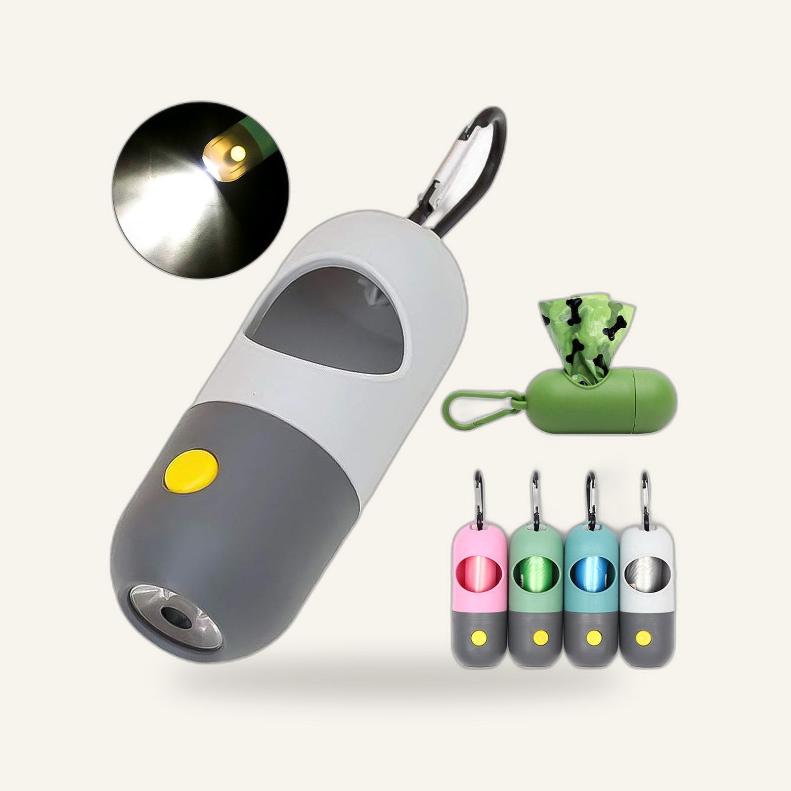 LED Poop Bag Holder